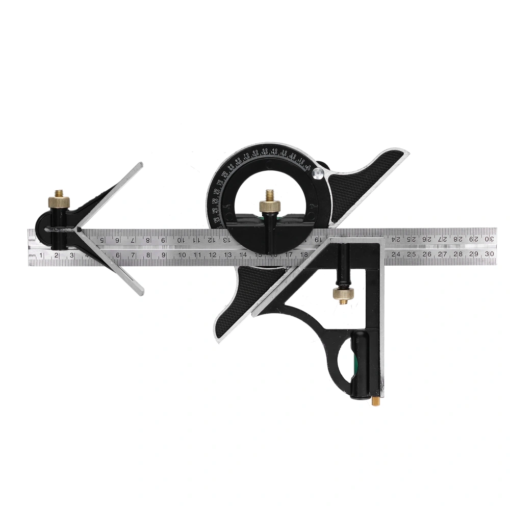 300mm Combination Square Ruler Adjustable Carpentry Measuring Set Tool for Engineering Wood Working Home Repair