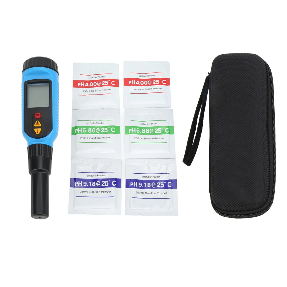 PH Tester Pen ABS High Accuracy Portable PH Meter with LCD Display for Bread Meat Fruit