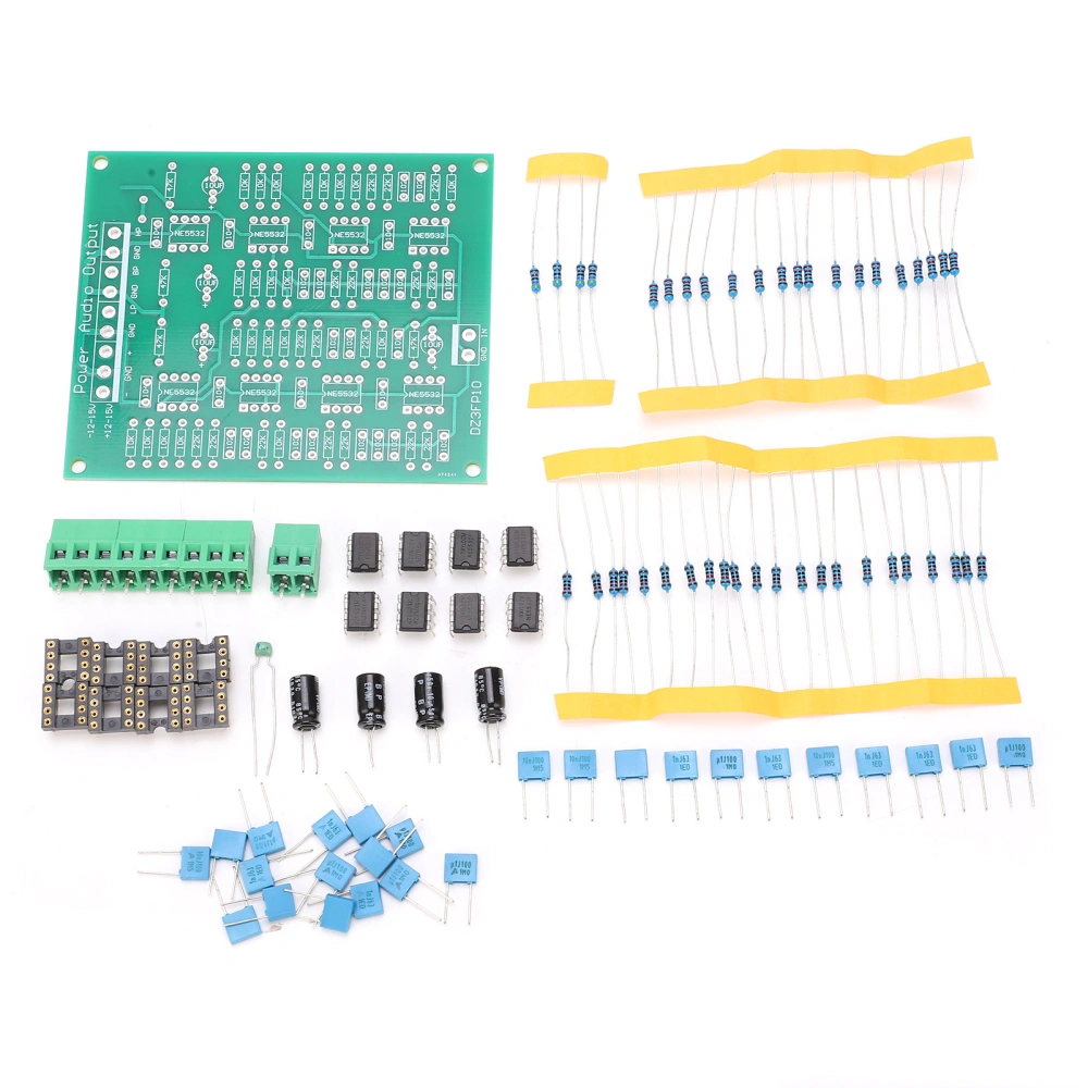 PreAmplifier Module DIY Kit 3-Channel Output NE5532 Op Amp Dual DC9-15V -24dB Oct