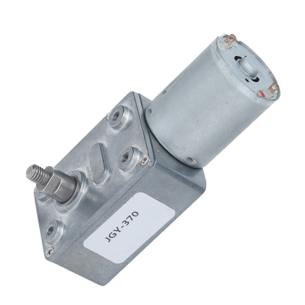 DC12V Worm Gear Motor Self Locking Reversible Speed Reduction Motors with 8mm Shaft JGY‑37023RPM