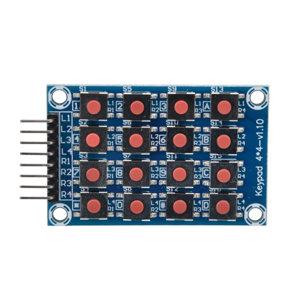 8 Pin 4x4 Array 16 Buttons Keyboard Switch MCU External Expansion Module for Electrical Control