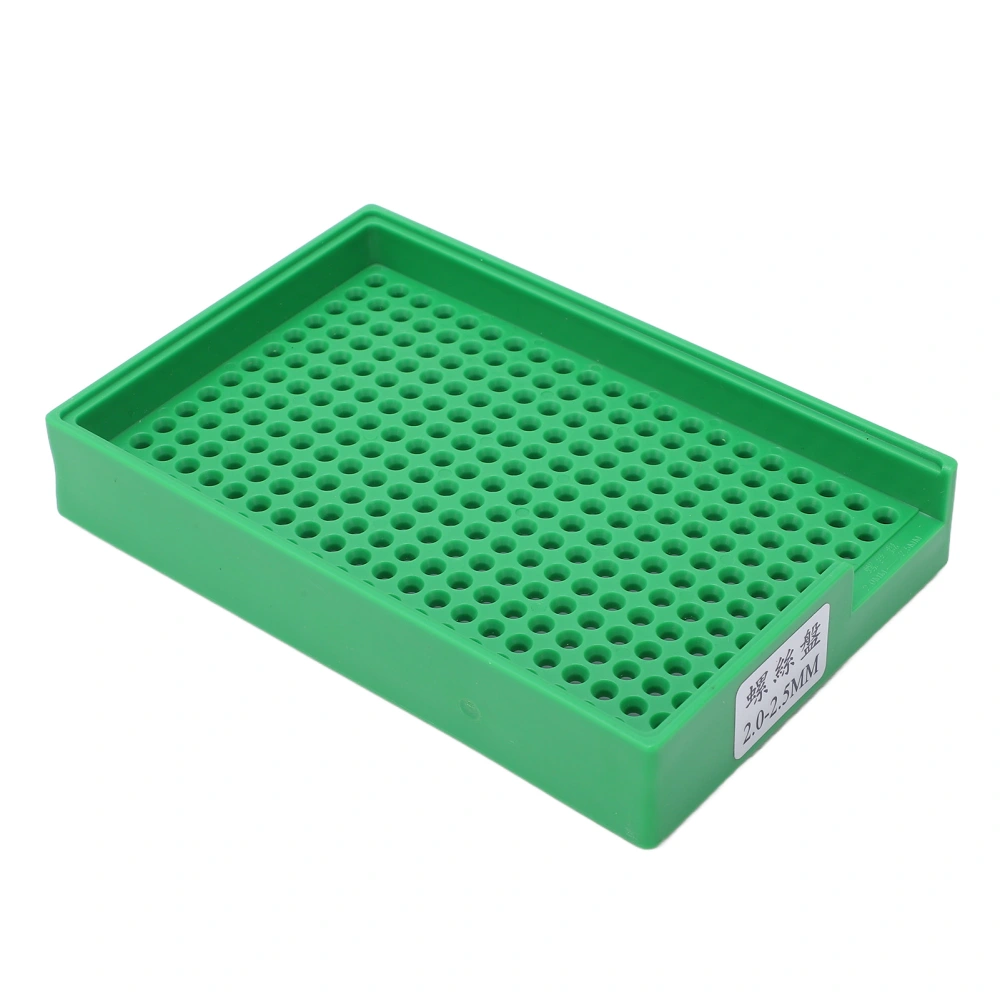 Screw Arrangement Tray Multi V Shaped Hole Uniform Aperture Screw Organization Plate for Industrial Work 2‑2.5mm/0.08‑0.1in (273 Hole)