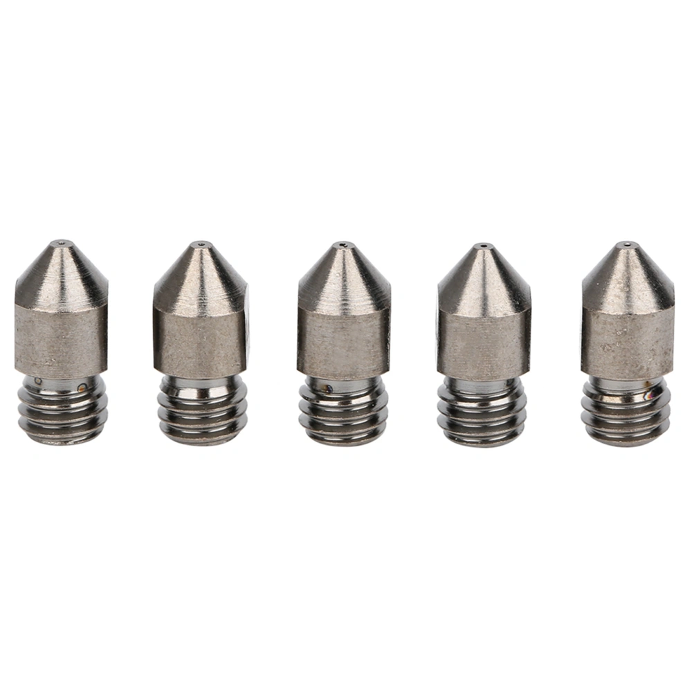 5Pcs 3D Printer Nozzle Set for MK8 1.75mm Consumables 0.2‑1.0mm Hardened Steel Accessories0.5mm