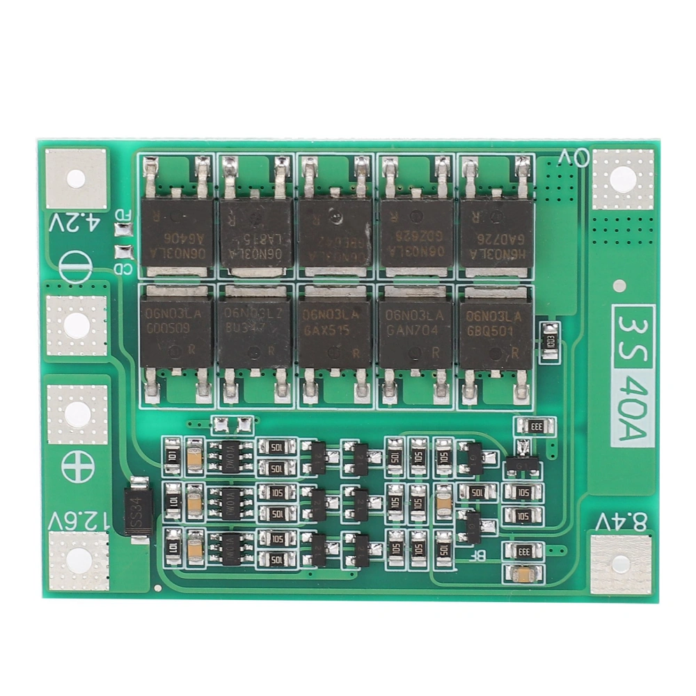 Lithium Battery Protection Board Plate Module 3 Series 40A DC12.6V Enganced Version