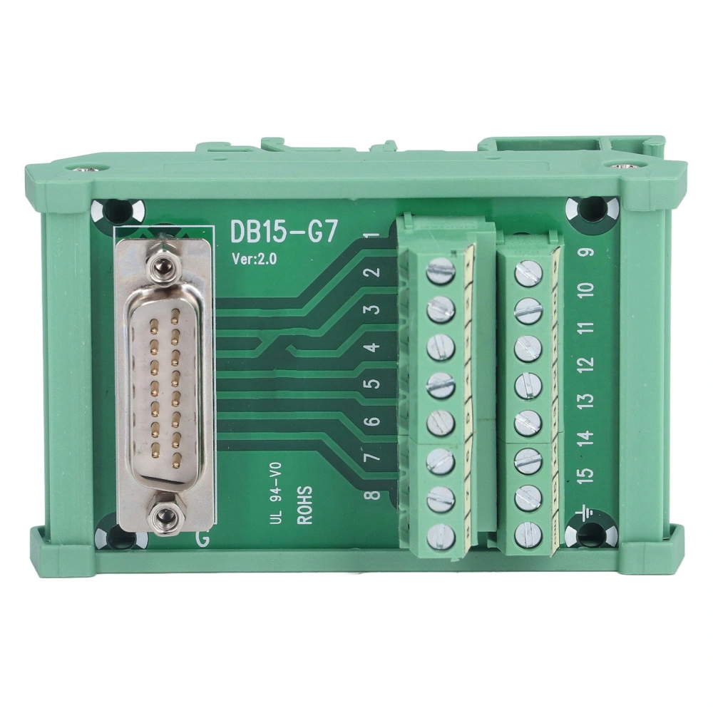 Terminal Block Male Header Interface Connector Break Out Board Module DC 60V DB15‑G7