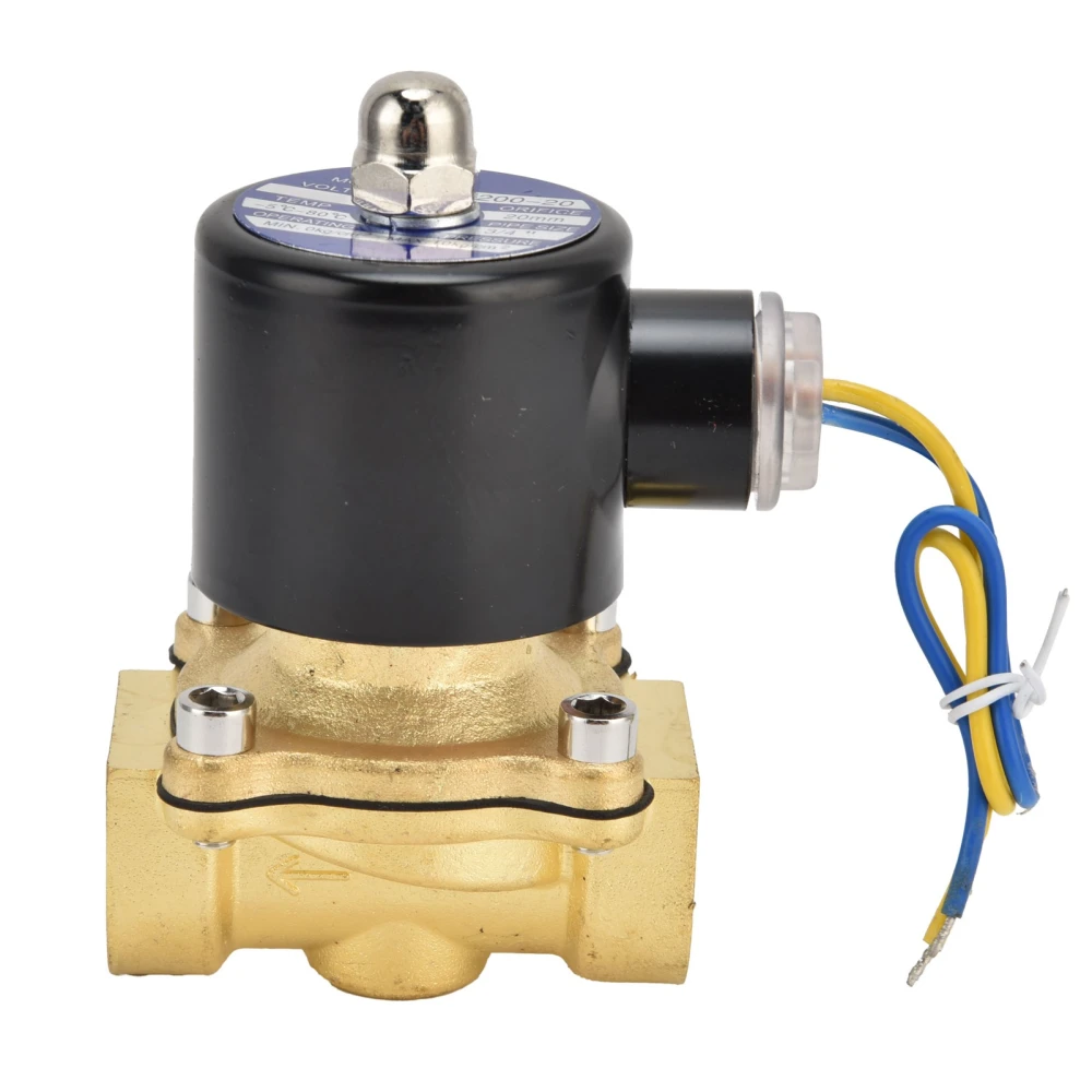 2W‑200‑20 G3/4in Solenoid Valve Brass Normally Closed Electric Solenoid Valve for Water Air GasDC24V