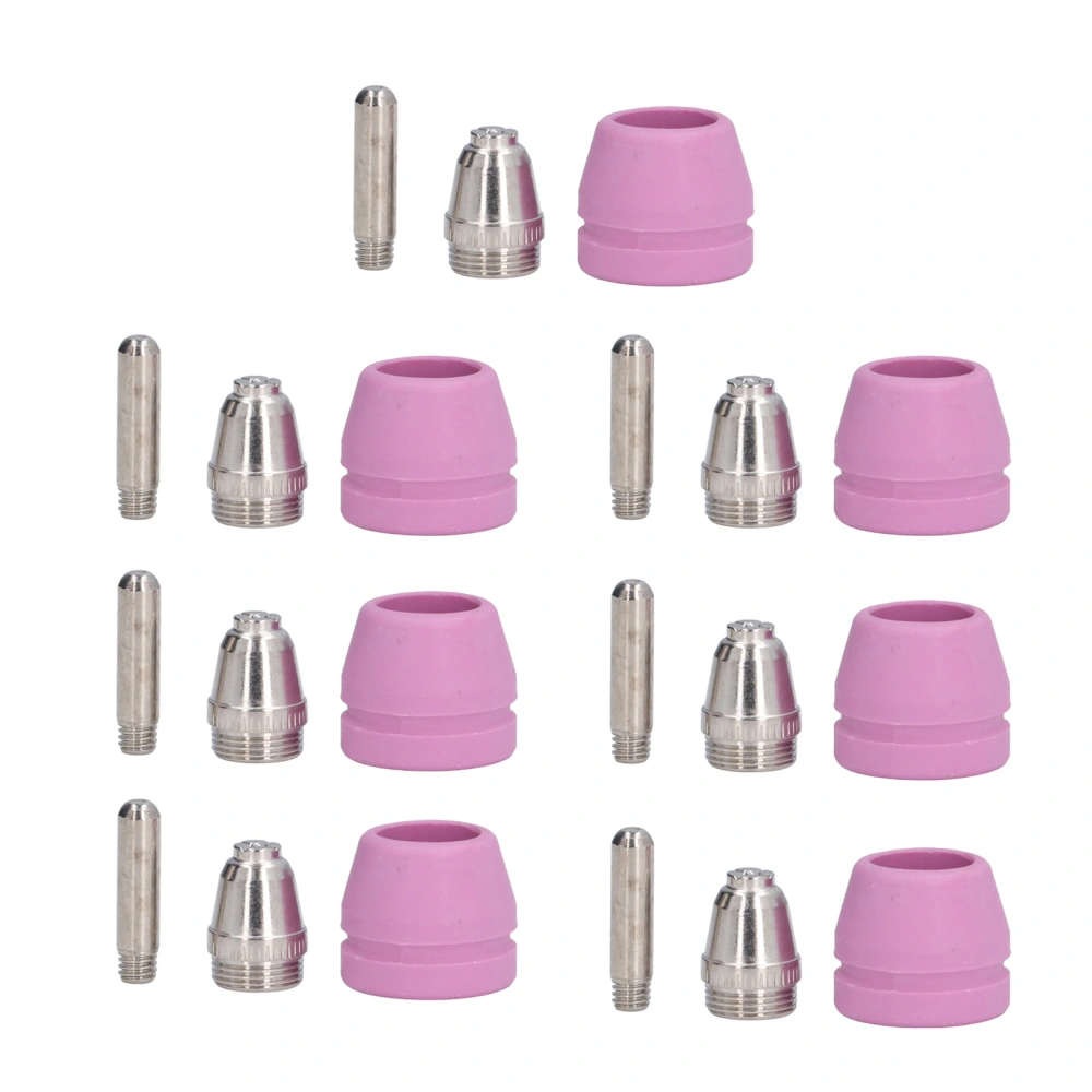 21Pcs/Set Plasma Cutter Torch Consumables Electrode Nozzle Cups Kit for SG‑55 AG‑60 WSD‑60