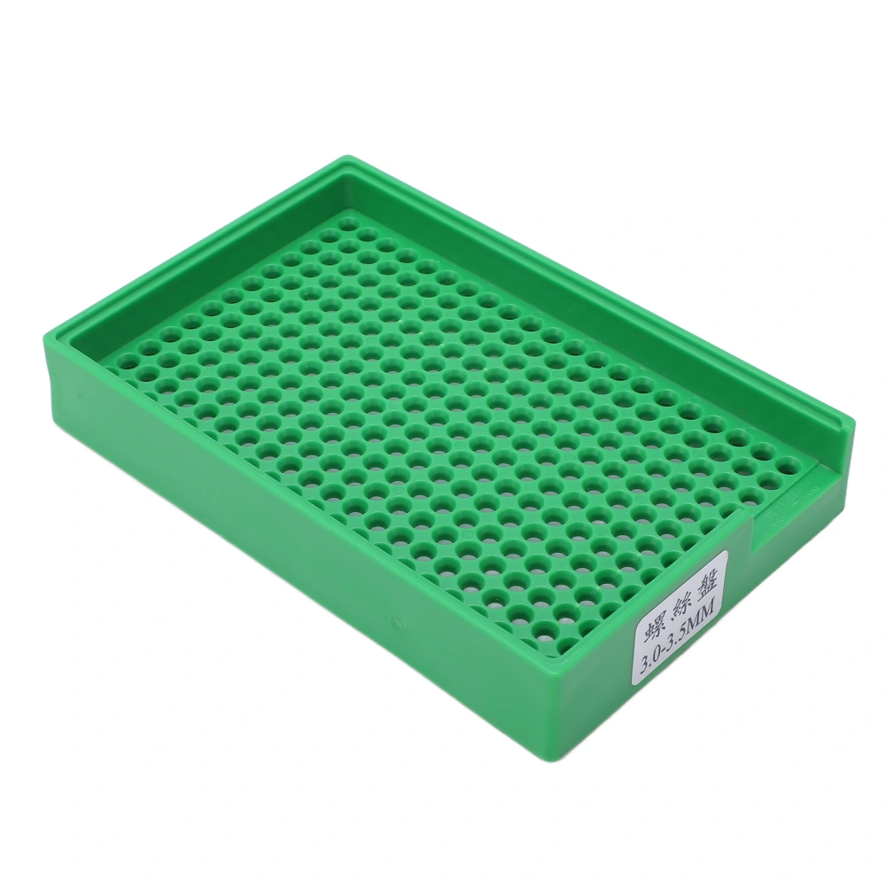 Screw Arrangement Tray Multi V Shaped Hole Uniform Aperture Screw Organization Plate for Industrial Work 3‑3.5mm/0.12‑0.14in (273 Hole)