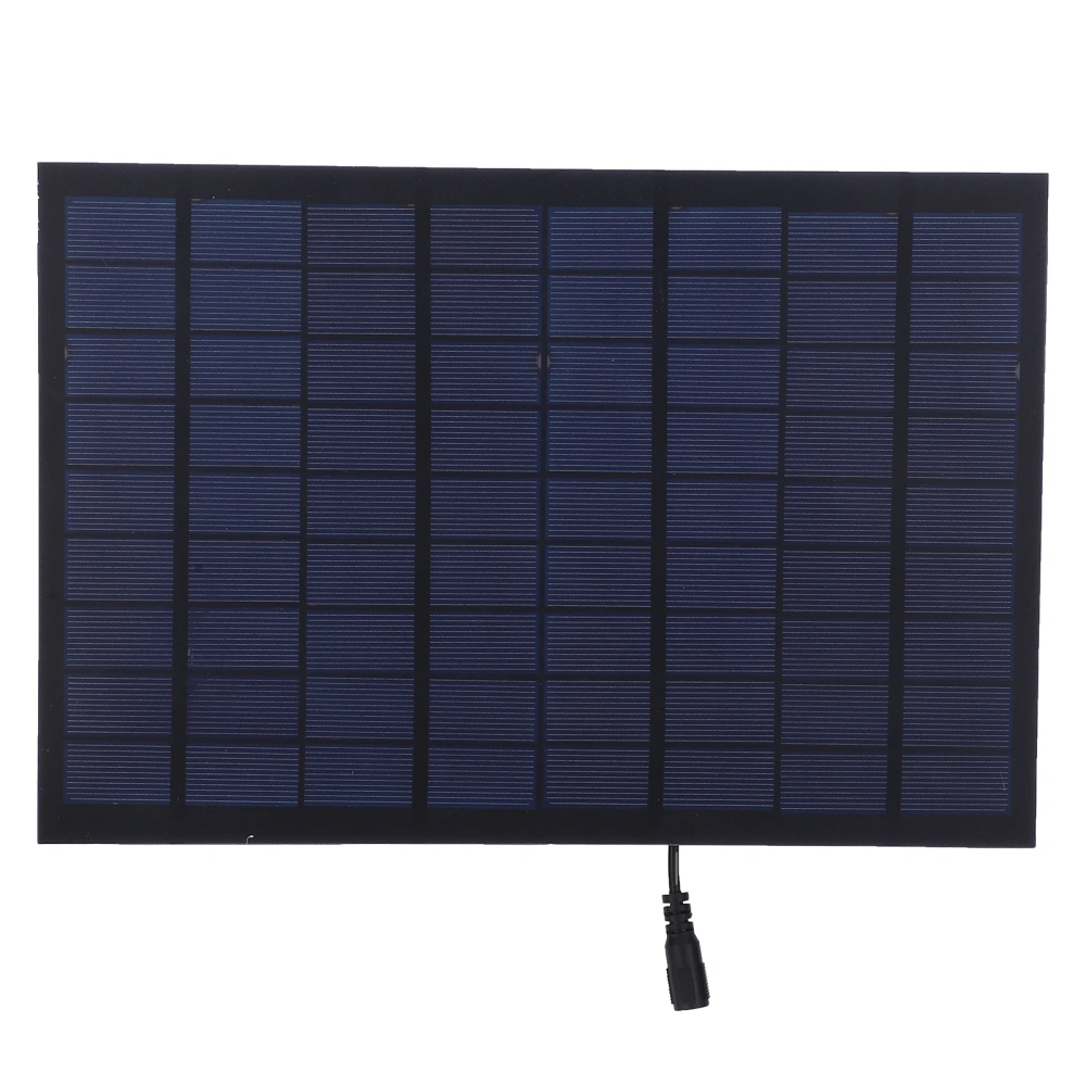 Portable Mini Epoxy Solar Panel Charger 18V 9W High Conversion Rate with 11.8in Cable Round DC Plug