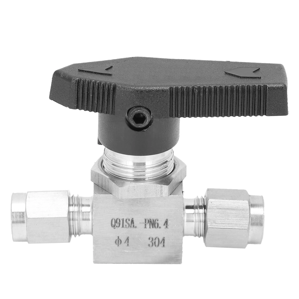 304 Stainless Steel Valve High Pressure Needle Flow Control for Water Gas Liquid SS‑44S6Ф4