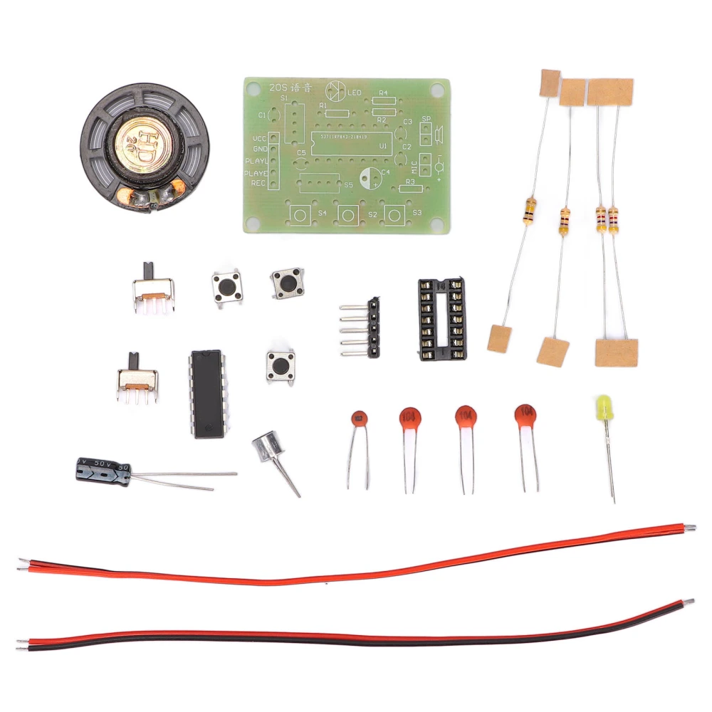 Voice Recording Module Kit ABS DIY Sound Recording Board Student Experimental Kits 8‑20s