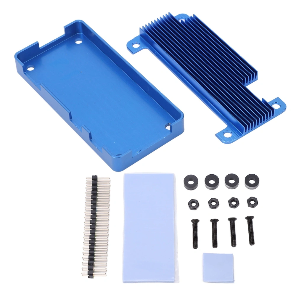 Micro Computer Enclosure CNC Aluminum Shell Passive Cooling Case for Raspberry Pi Zero 2W Blue