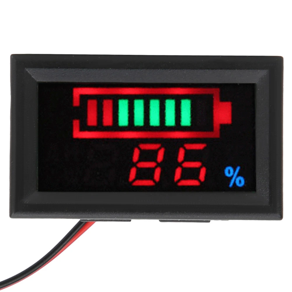 YB27VE Electric Car Digital LED Voltage and Electricity Dual Meters Tester Battery Power Display Voltage MeterLithium Battery 72V