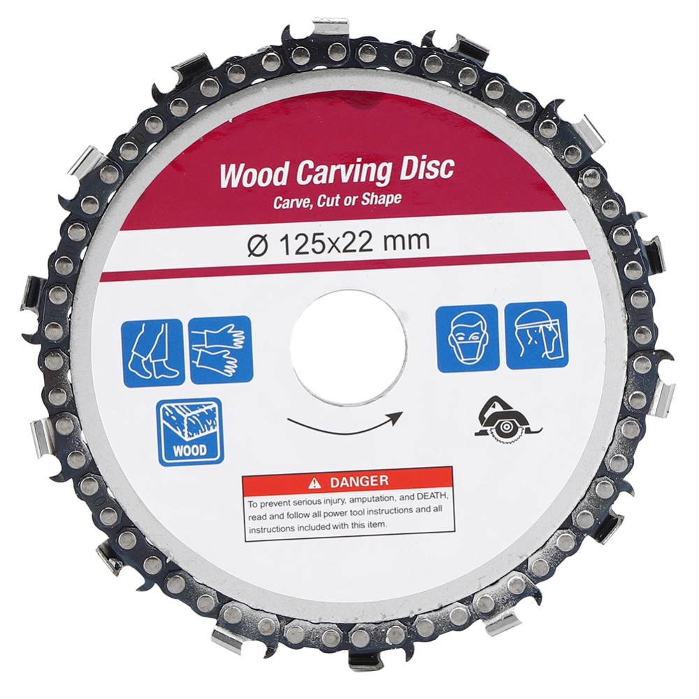 Angle Grinder Chain Disc Woodworking Circular Carving Wood 14 Teeth 5 Inch Saw Blades