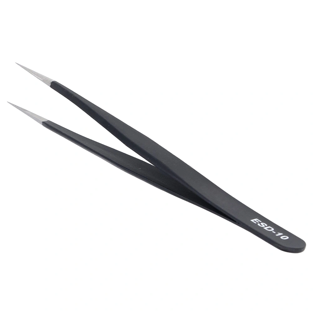 Static Resistant Tweezer Stainless Steel Eyebrow Tweezer Non Magnetic for Electronics Repair