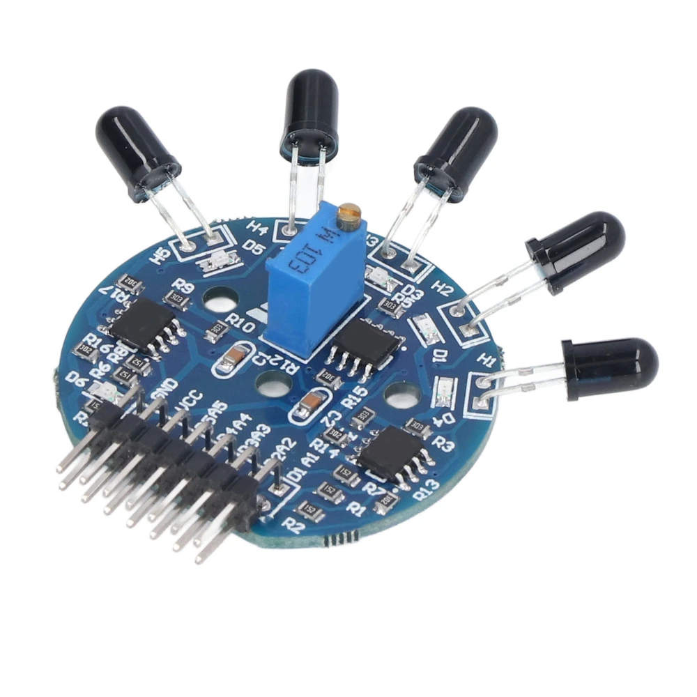 5 Way Flame Sensor Module Fire Extinguisher Sensor Board with Indicator Digital Analog Output