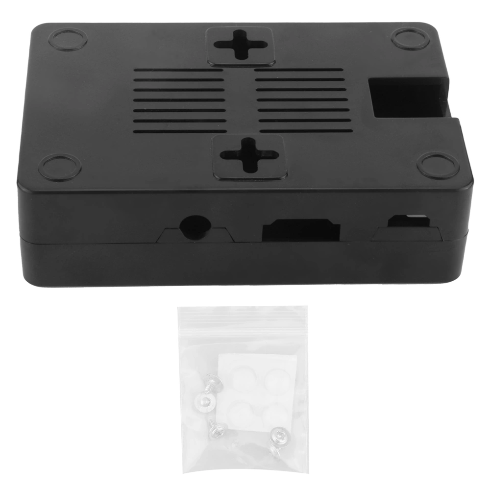 Protective Case Cover ABS Shell Enclosure Accessory Component for Raspberry Pi 3B 3B+(Black )