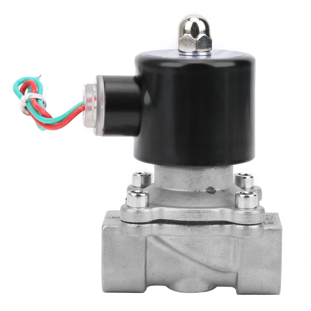 3/4in Electric Solenoid Valve 304 Stainless Steel Normally Closed Direct Action for Air Water OilDC24V