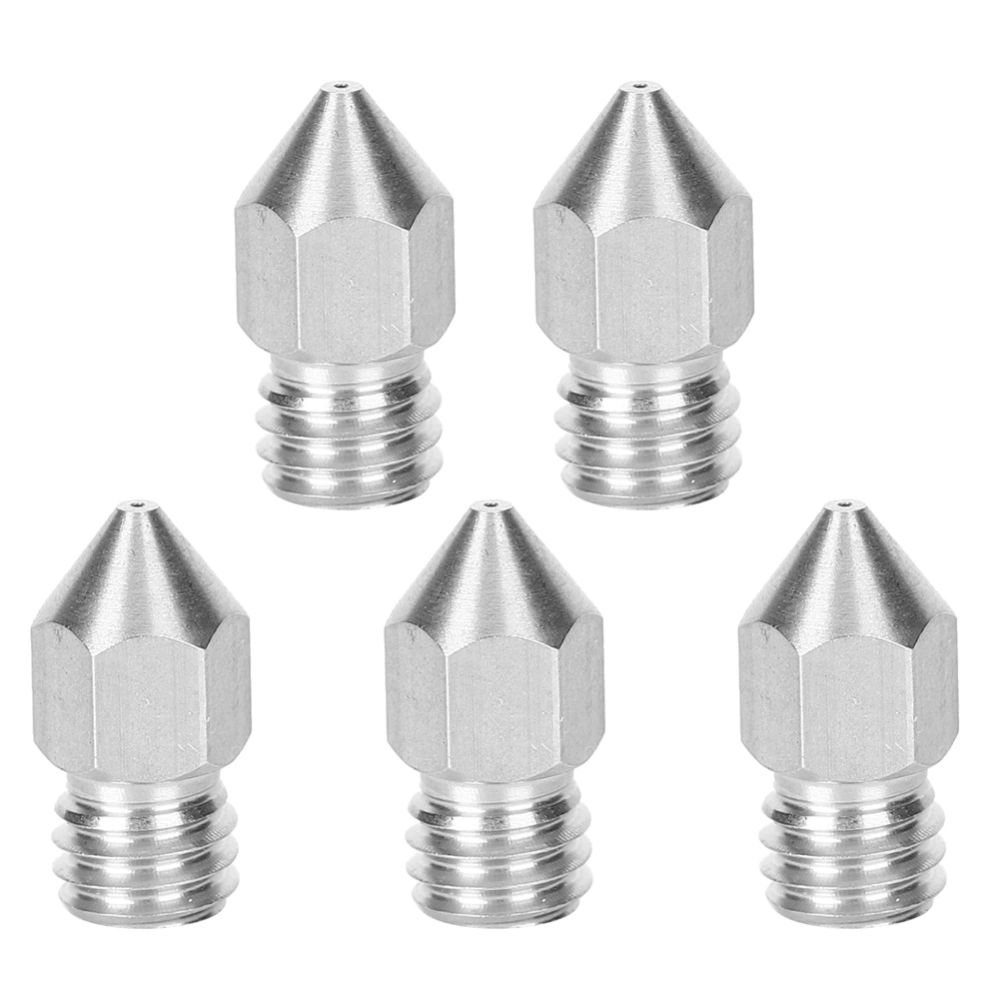 5pcs Stainless Steel Nozzle Extruder Print Head Three Dimensional Printer Accessory1.75/0.5mm