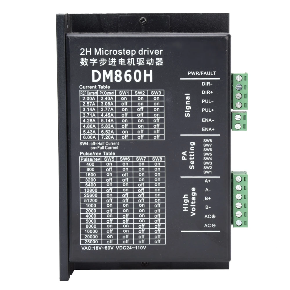 Stepper Motor Drive 2-Phase Optical Isolation Signal Input Universal NEMA23 NEMA34 DM860H