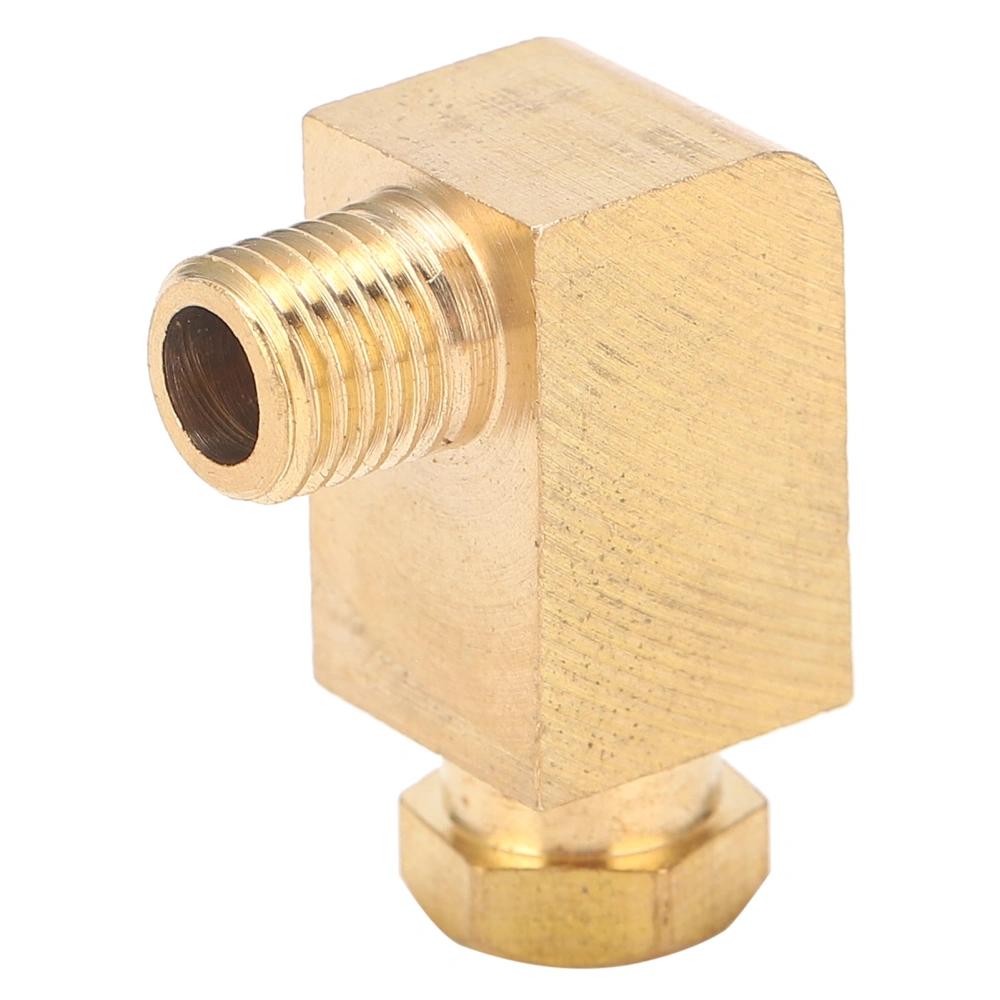 Brass 90 Degree Elbow Compression Tube Pipe Fitting Connector Adapter for Oil Lubrication SystemPL608 6mm / 0.24in M8 x 1