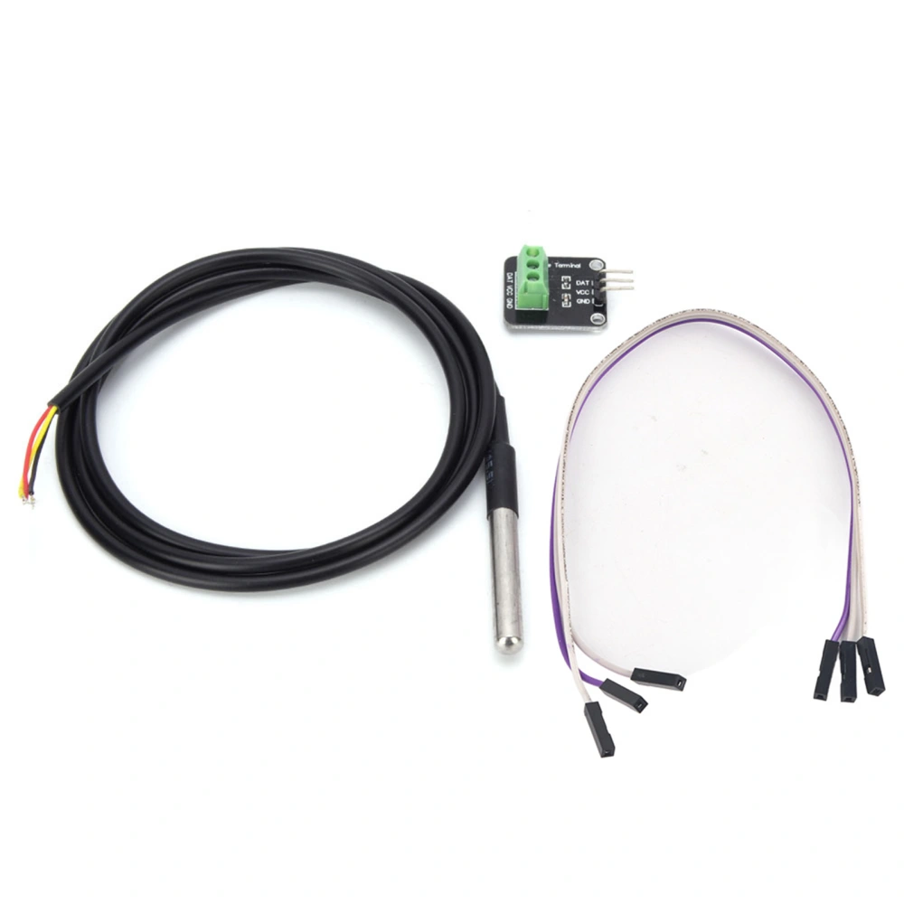 Temperature Sensor Module Kit with 1Pc Stainless Steel Waterproof Sensor Electronic Component