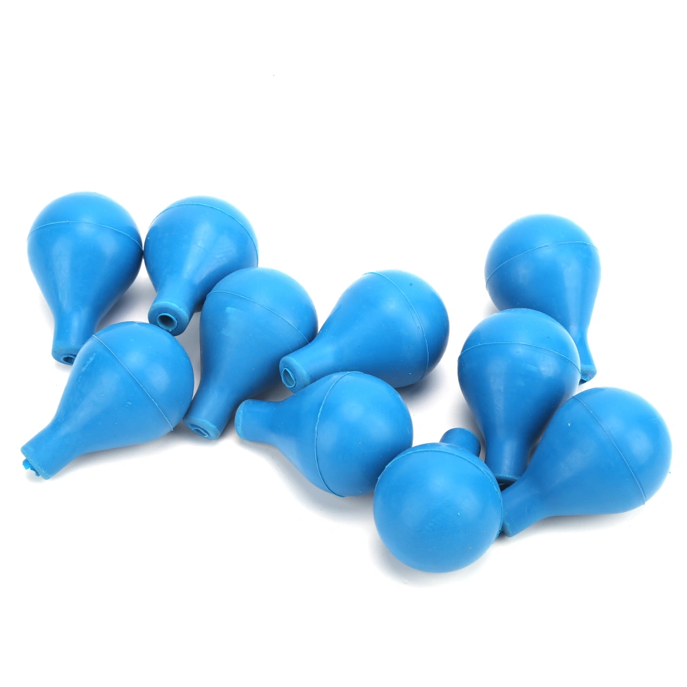 10Pcs Suction Balls Laboratory Rubber Bulbs for Graduated Tubes Droppers Pipettes Blue