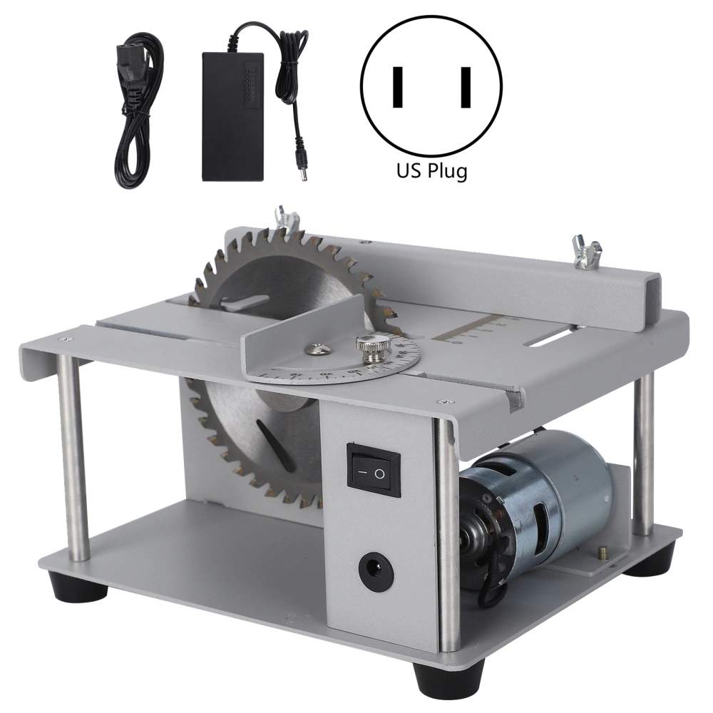 Table Saw Miniature Mini Portable Multifunctional Durable Cutting Machine for Home AC 110‑240VUS Plug