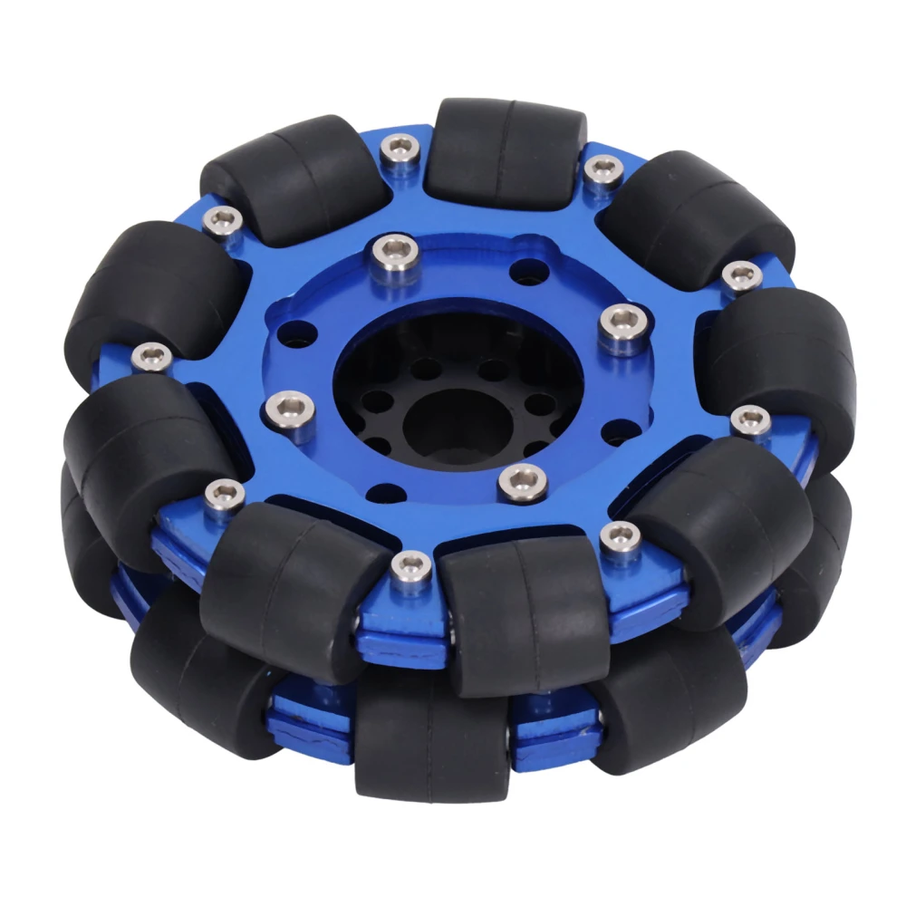 Omni Wheel 4in Omnidirectional Aluminium Alloy Hub Component Part for Robot Toy DIY(Dual Omni Wheel Combination) UM5604‑0014‑0102