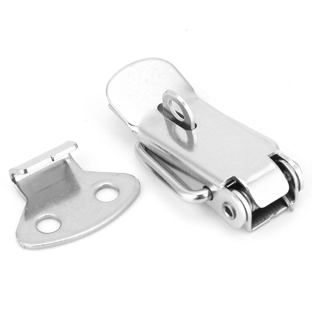 4PCS Lock Hasp Stainless Steel 304 Adjustable Spring Hasp Flat Mouth Fastening Buckles