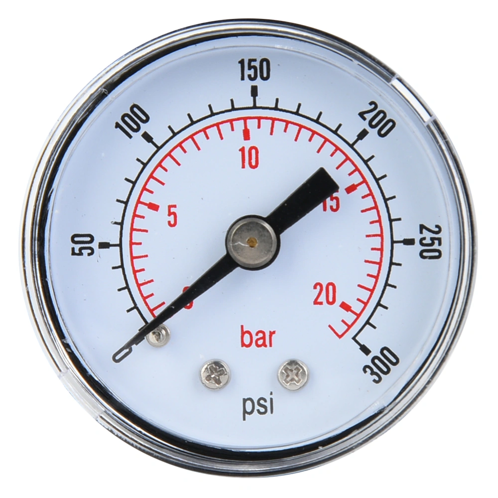 Mechanical Pressure Gauge for Air Oil Water 1/8inch BSPT Back Connection (0-300psi 0-20bar)