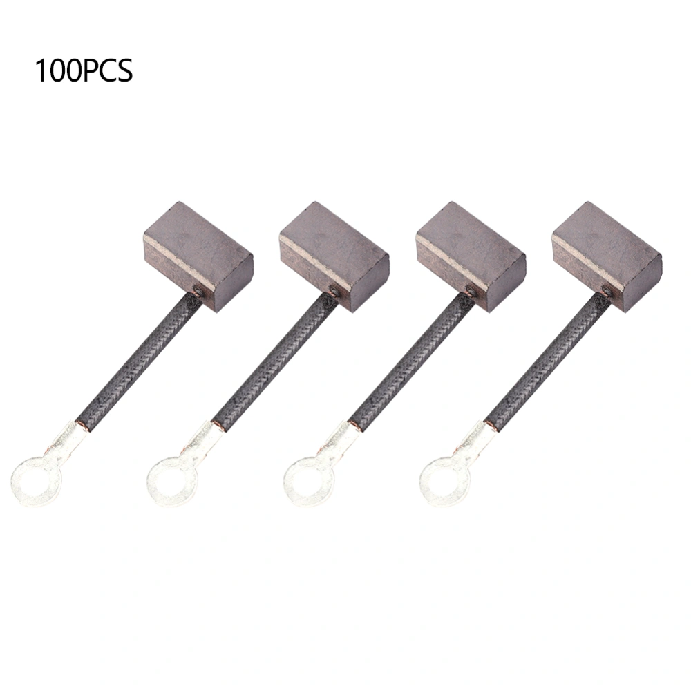 100Pcs Carbon Brushes Replacement Kits Fit for 12V/24V/48V DC Oil Water Pump Motor J435A 9x8x14.5mm