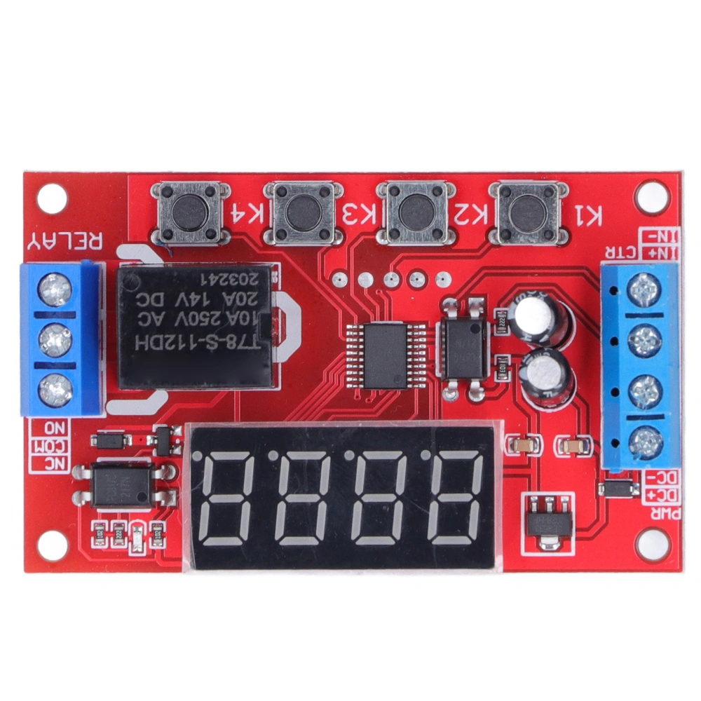 12V Relay Module Digital Timing Delay Programmable Trigger Switch with Optocoupler Isolation