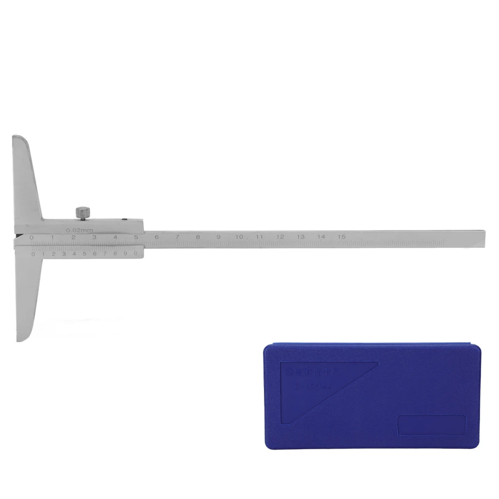 0‑150mm Depth Vernier Caliper 0.02mm Accuracy Gauge Instrument Ruler Depth Measuring Tool