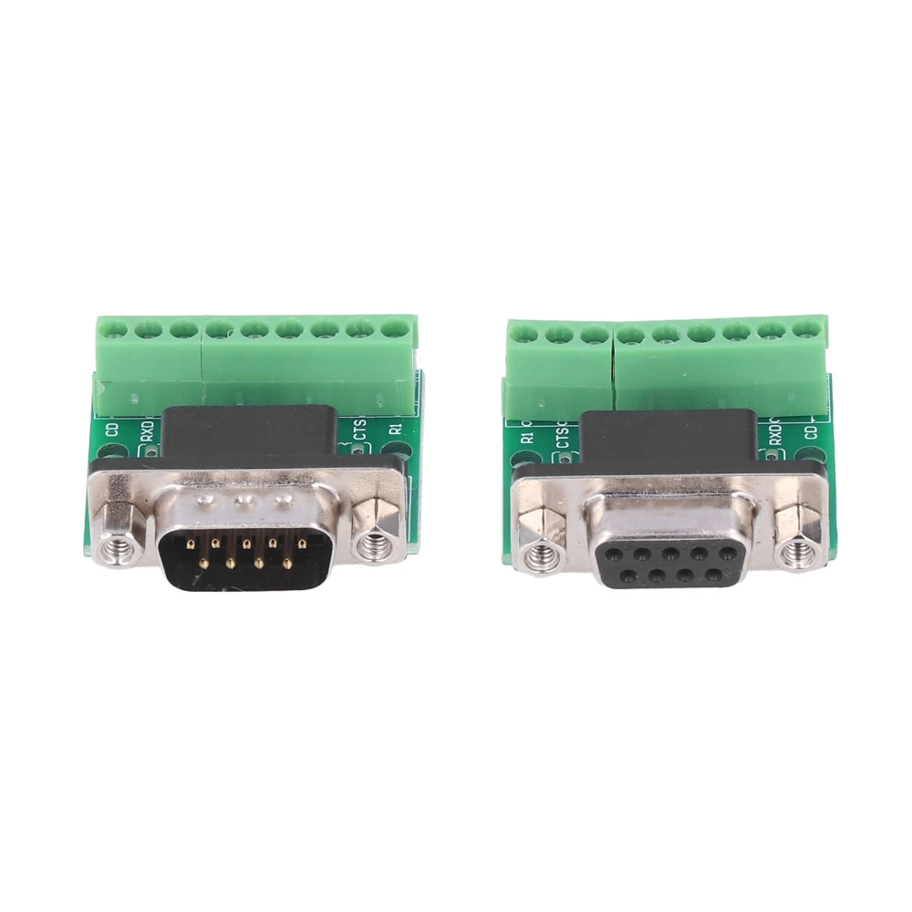 DB9 Male Female Connector Adapter Screw Terminal 9 Pin 9 Hole Conversion Board for RS232 RS485