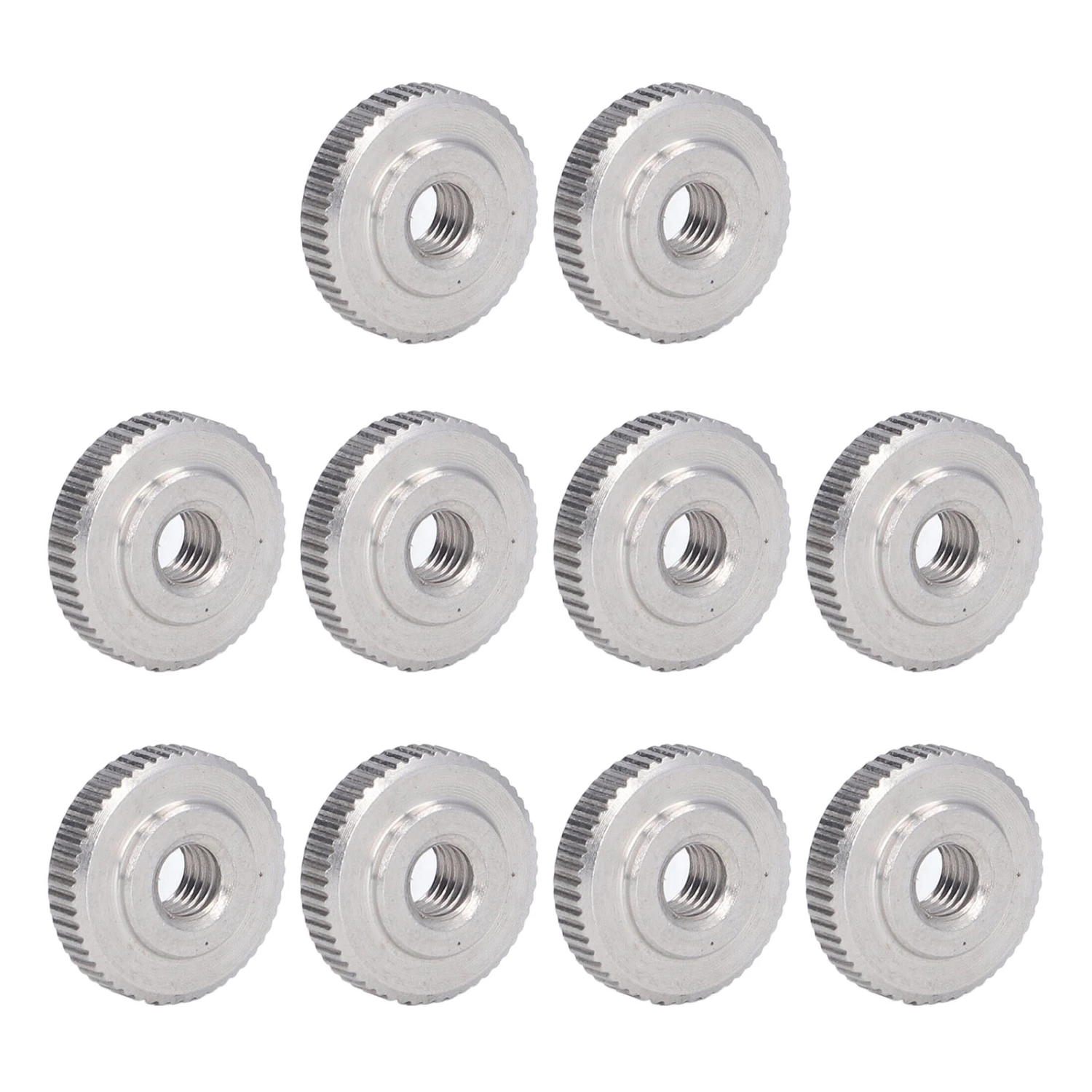 Knurled Thumb Nut 304 Stainless Steel Knurled Flat Head Through Hole Hand Tightening NutM5