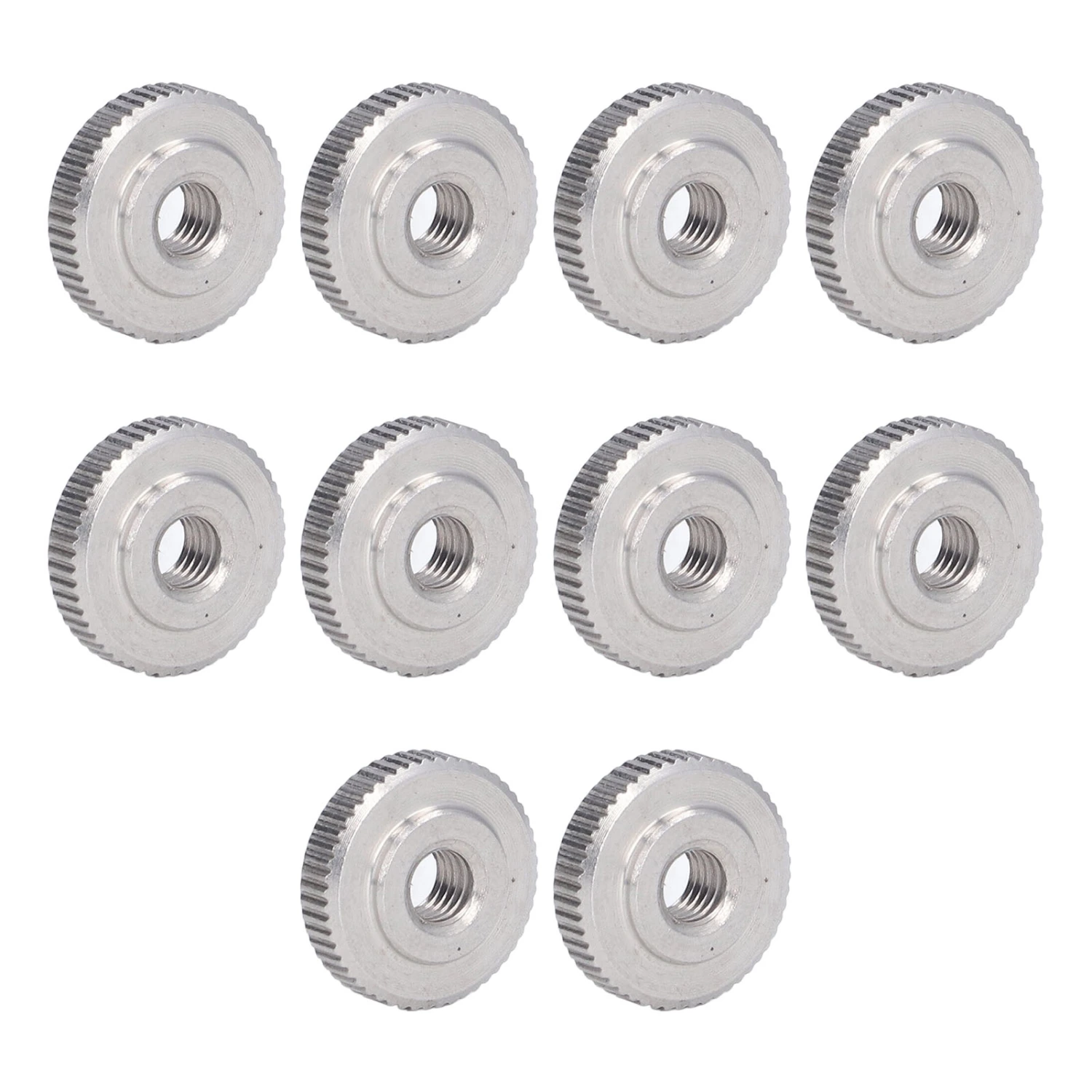 Knurled Thumb Nut 304 Stainless Steel Knurled Flat Head Through Hole Hand Tightening NutM5