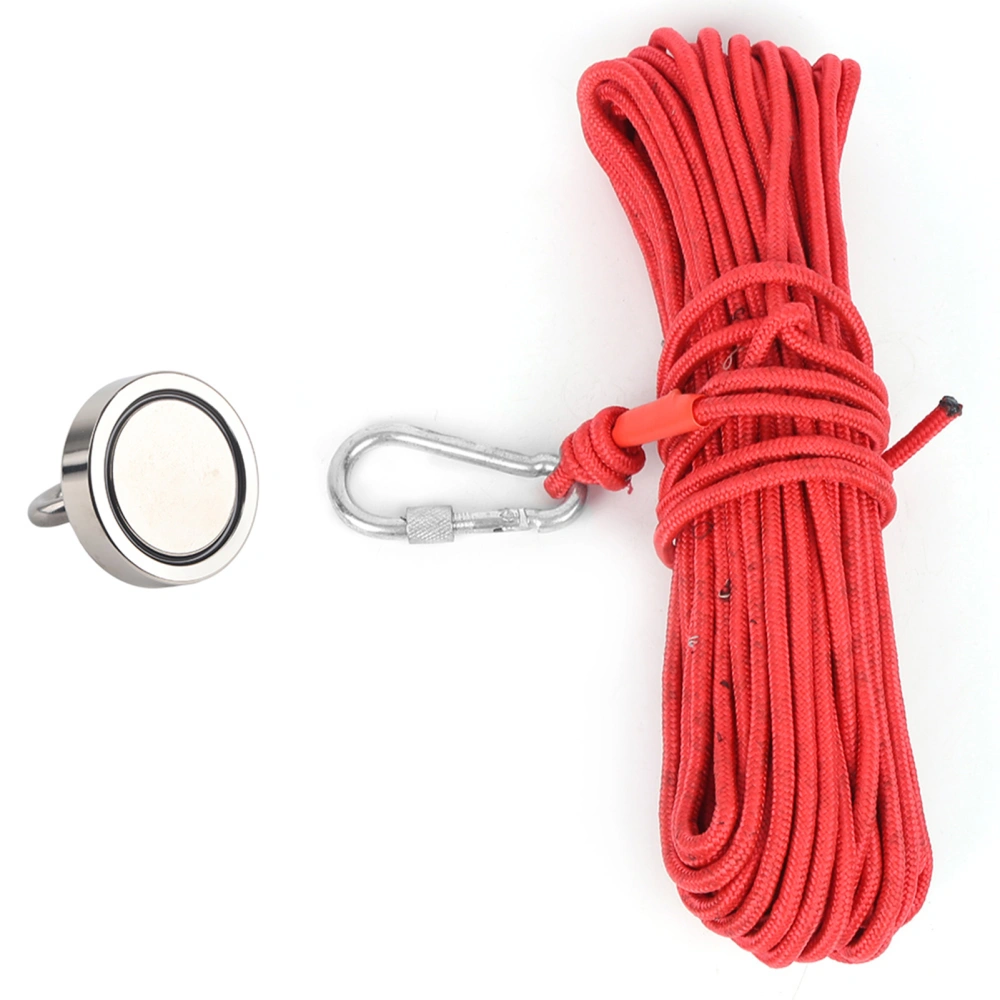 Magnetic Hook Fishing Magnet River Recycling Hunting Coating 245LBS N35 + 20-Meter Red Rope