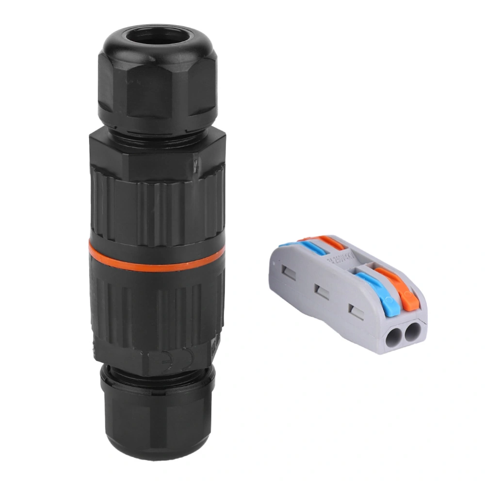 IP68 Waterproof Junction Box Outdoor Lamp Electrical Cable Connectorwith 2-Pin Quick Connector