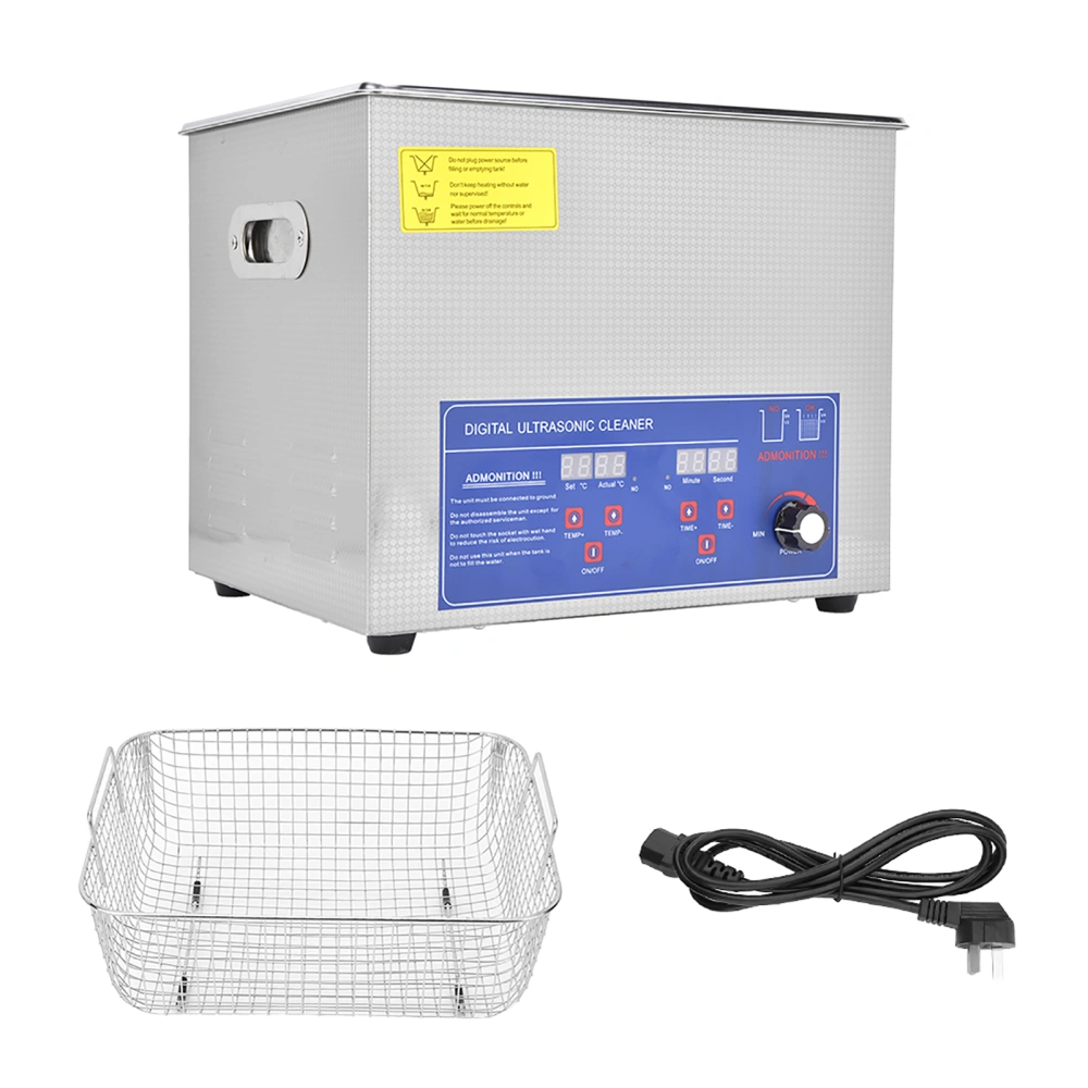 40AL 10L Digital Ultrasonic Cleaner Adjustable Temperature Ultrasonic Cleaning MachineAU Plug 220V