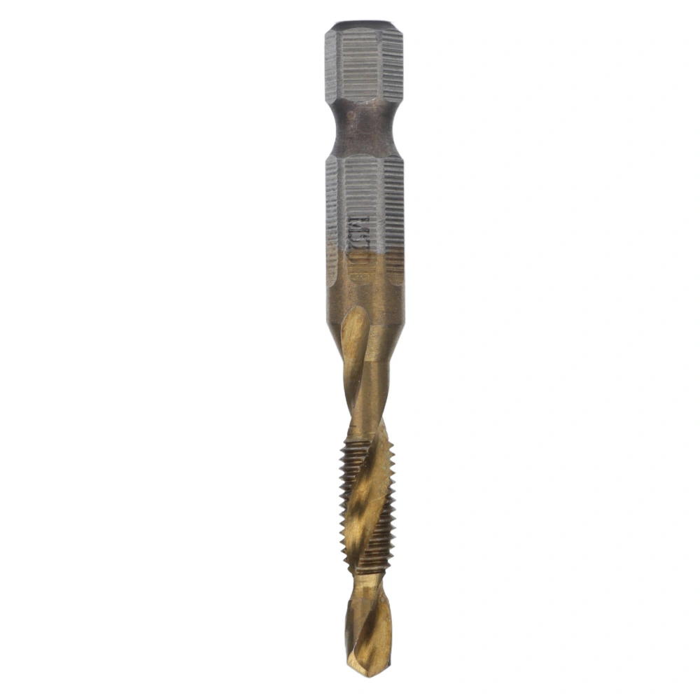 Tap Drill Bits Hex Shank Titanium Coated Metric Screw Combination Tapping Bit for WoodM5