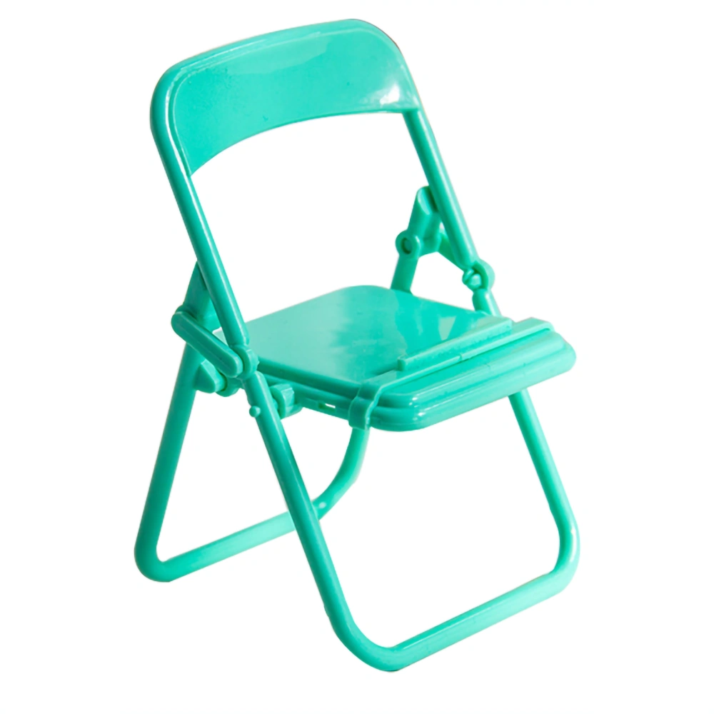 Cute Chair Phone Holder Plastic Folding Phones Stand Bracket for Students Dormitory TabletopsMint Green