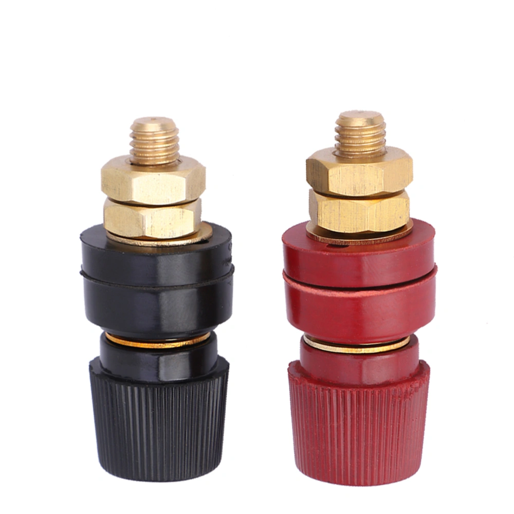 2pcs 555 Type Binding Post Brass Pillar Terminal Block M8 Thread 0V-380V 200A