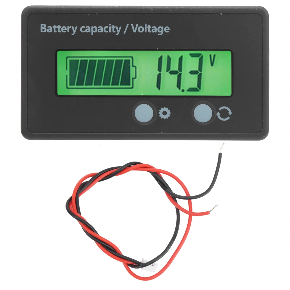 DC10-100V LCD Battery Capacity Indicator Monitor Voltmeter Voltage Tester Meter Green Backlight