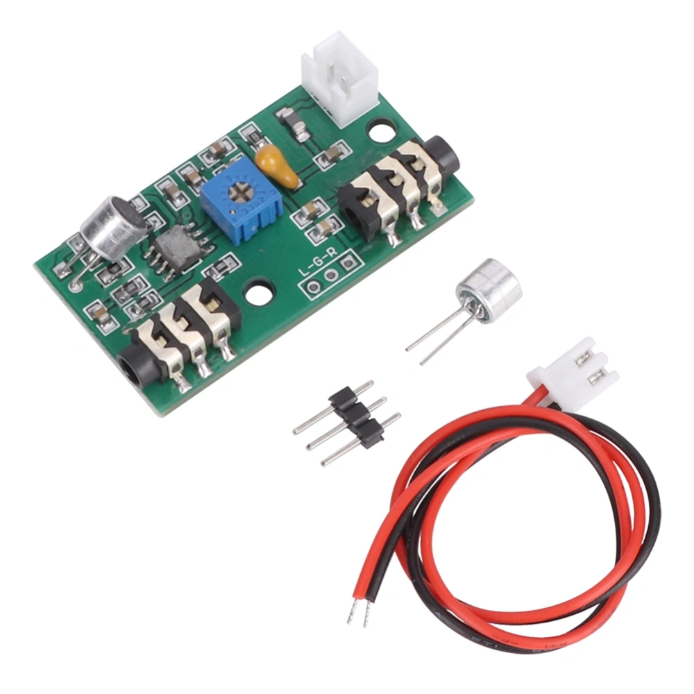 Microphone Board Amplifier Module Voice Audio Signal Amplification Adjustable Gain DC 2.6-10V