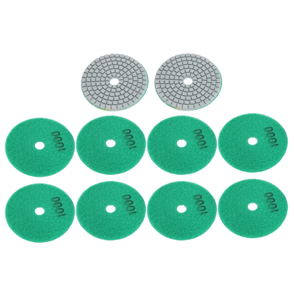 10Pcs 3in Sanding Discs Pads Buffing Polishing Diamond Marble Concrete Stones 1000 Mesh