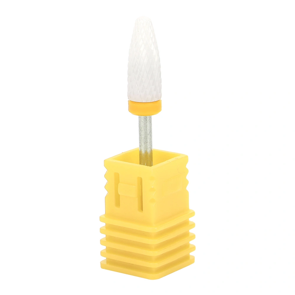 Nail Drill Bit Corn Head shape Electric Grinding Machine Accessories Lightweight Portable(Bote jaune de meulage extra Fin XF )