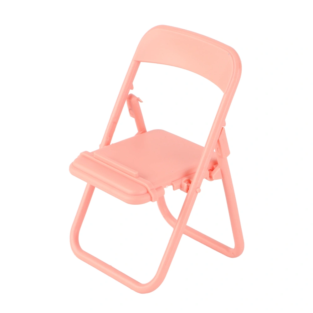 Cute Chair Phone Holder Plastic Folding Phones Stand Bracket for Students Dormitory TabletopsPink