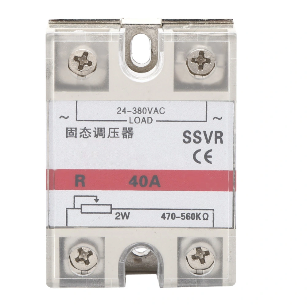 Solid-State Voltage Regulator Single Phase Relay Module Low Frequency SSVR-40A 24-380VAC