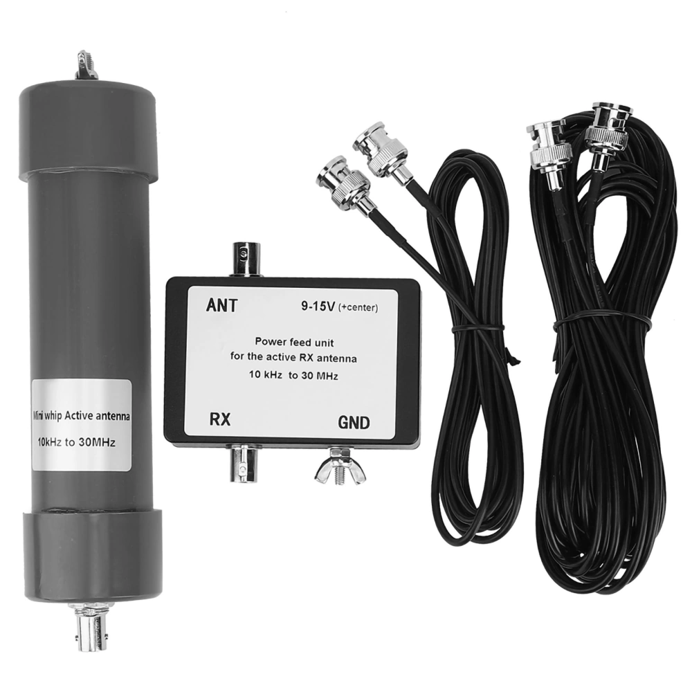 10 KHz ‑ 30 MHz Mini Whip Active Antenna with Portable Cable for Radio Communication